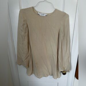 MaxMara Beige Long Sleeve Blouse